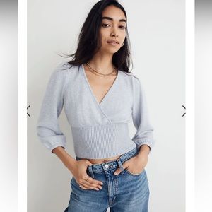 NWT Madewell Merino Wool Wrap V-Neck Sweater